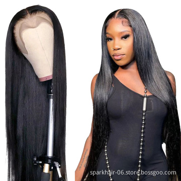 Brazilian Virgin Remy Hair Lace Wigs Pre-Plucked 13X4 150% Density Deep T Part Transparent Lace Frontal Human Hair Wigs
